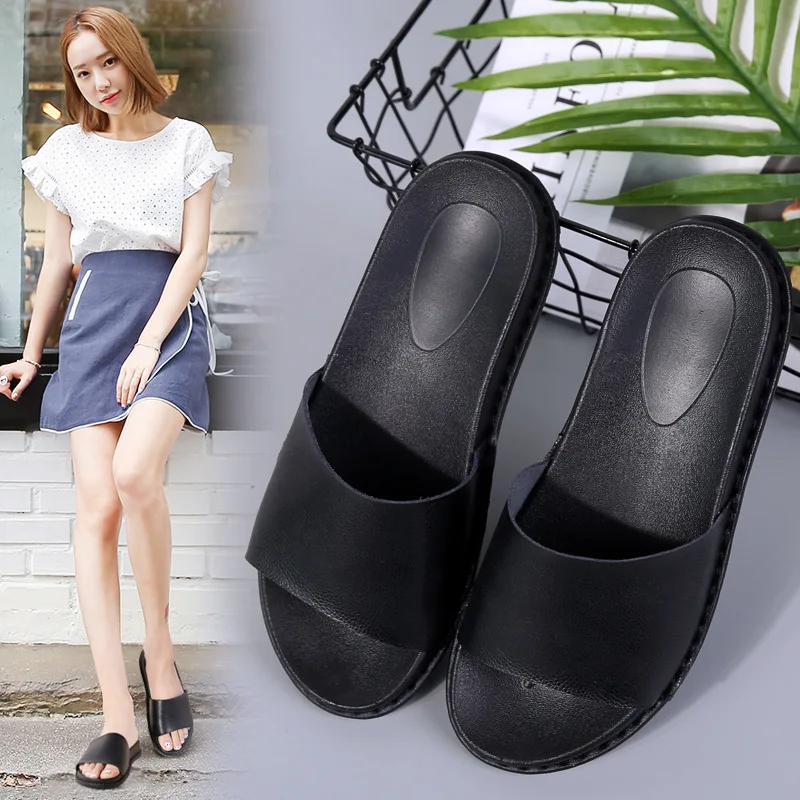 

2019 New Style Summer Sandals Flat Heel Shoes Soft Bottom Korean-style Genuine Leather Sandals Waterproof Anti-slip Women's Comf