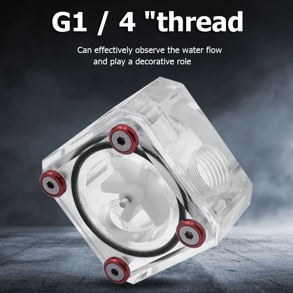 Квадратный измеритель расхода воды безопасность компьютеров G1/4 Thread 3 Way