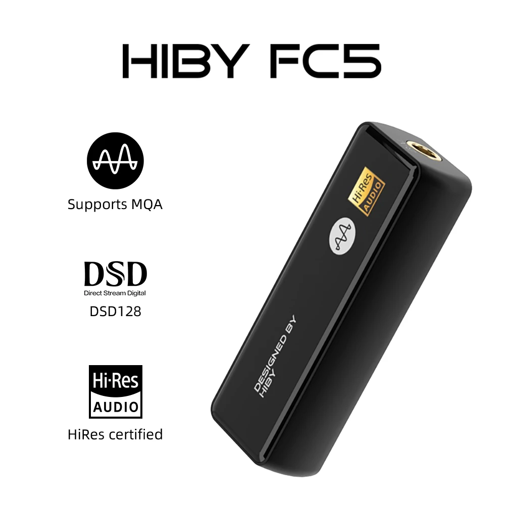 Hiby Fc5 Mqa Authenticated Dongle Usb Dac Decoding Audio Headphone