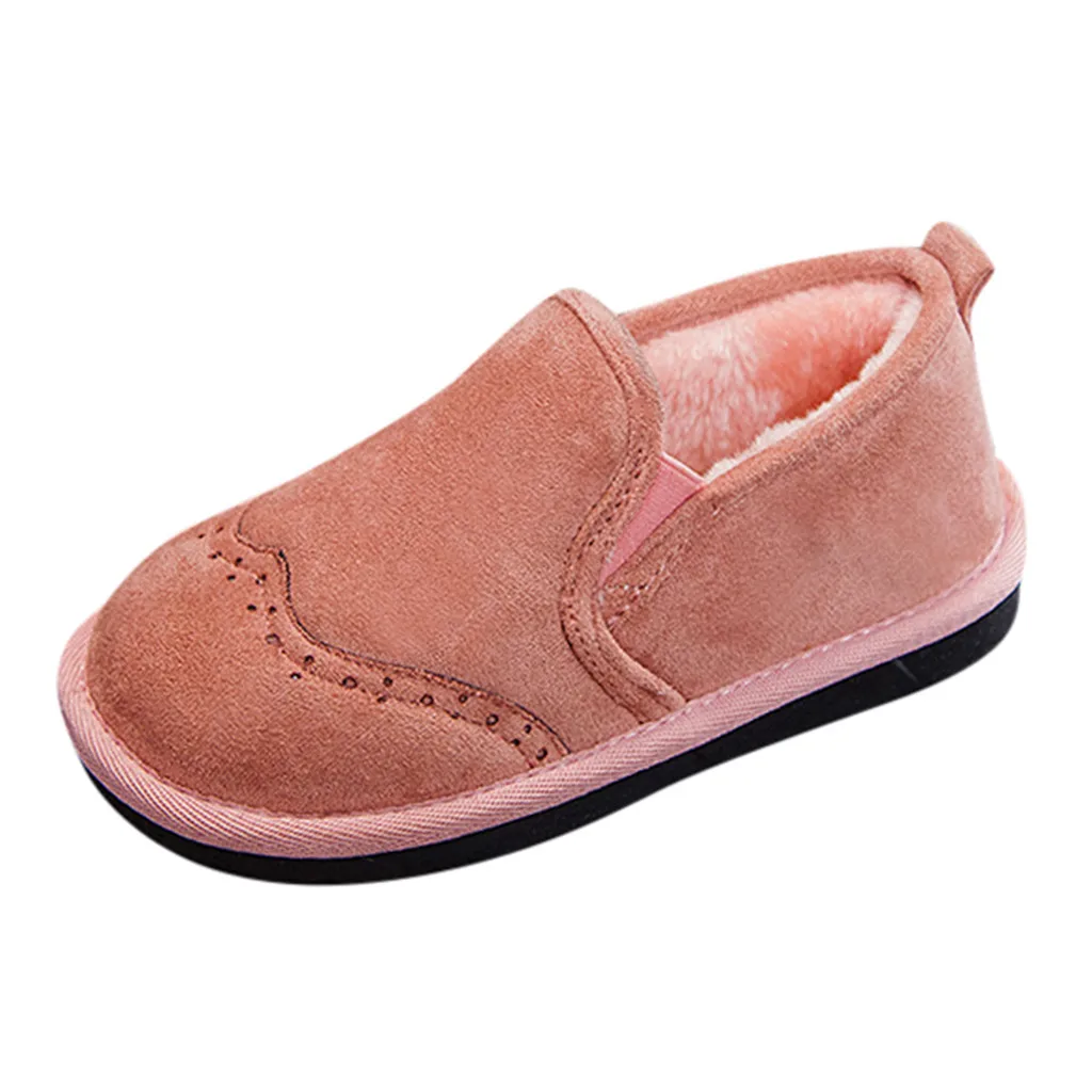 Children Baby Girls Boys Solid Winter Warm Sport Short Snow Plus velvet Boots Shoes Outdoor kids shoes Sapato bota infantil