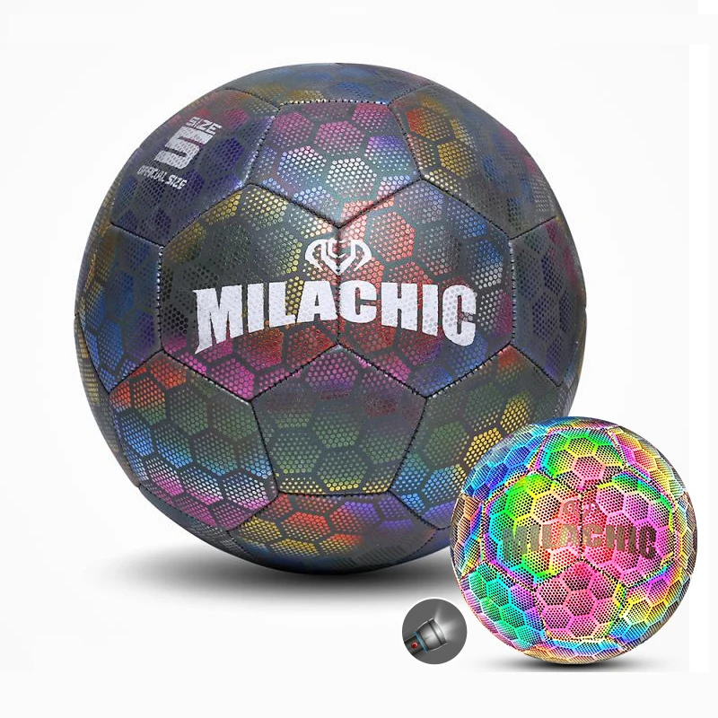 光るサッカーボール 夜でも練習できる 専用ケース付き 4号 5号 蓄光 緑 使いやすい フットボール サッカー 大人 子供 流行のアイテム