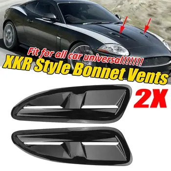

2x Universal Car Front Bonnet Vents Hood For Jaguar XKR/XK8 For BMW For Benz For AUDI For Golf MK6 For Mazda For Infiniti