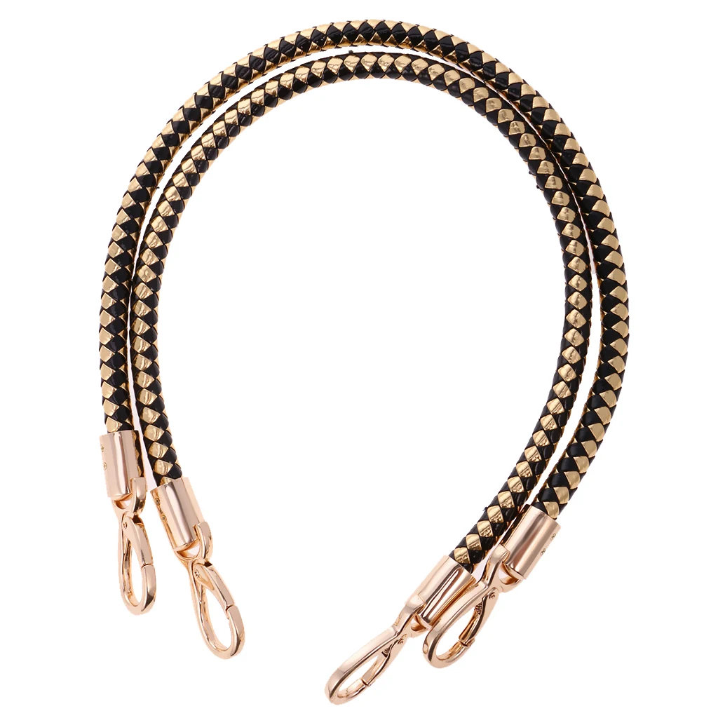 Pair DIY Shoulder Bag Replacement Handle Braided Rope Handbag Strap 60cm