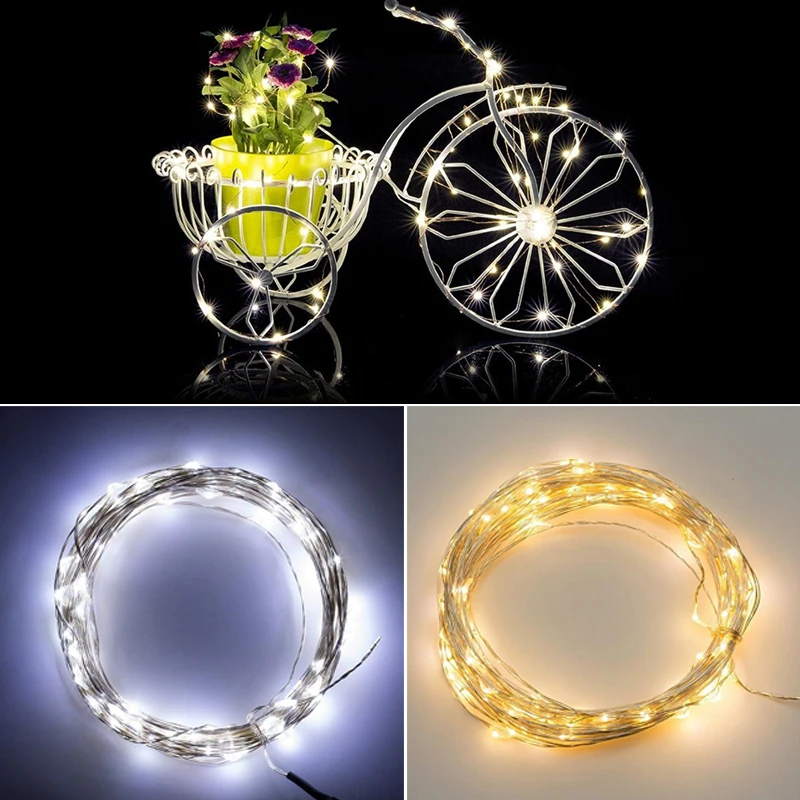 

10M 100LED Copper Fairy Starry LED String Light DC 12V +US Adapter Home