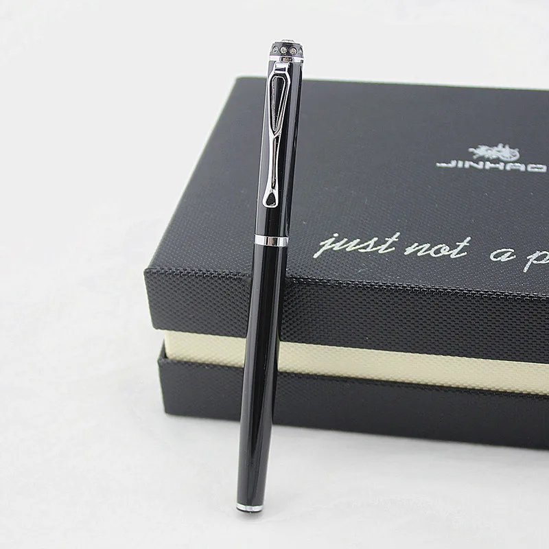 Jinhao 301 гладкий черный белый дополнительный тонкий наконечник 0,38 перьевая ручка Роскошные Металлические чернильные ручки для подарка офисные принадлежности канцелярские принадлежности - Цвет: F