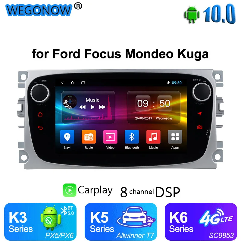 Автомобильный DVD-плеер Ownice DSP на Android 2 Din 64 ГБ радио GPS-навигация для Ford Focus Mondeo Kuga C-MAX