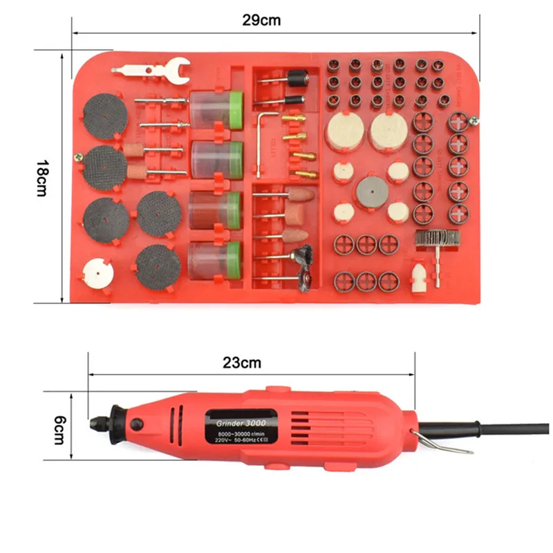 ЕС/США 220 В 260 Вт Мини электрическая дрель набор с переменной скоростью шлифовальный станок гравировальный станок аксессуары вращающиеся инструменты Dremel