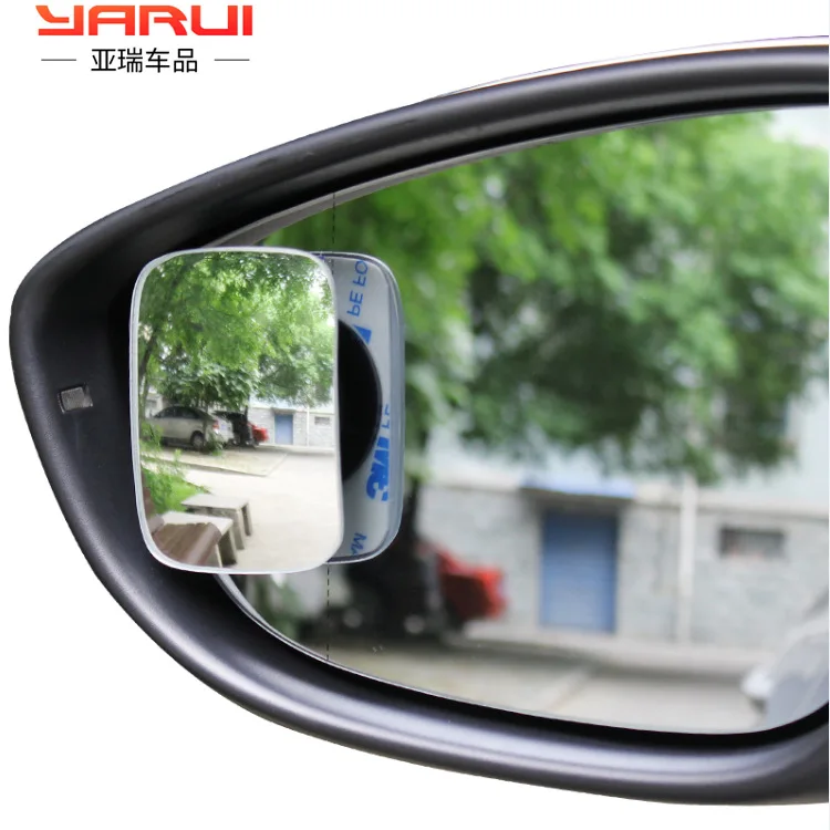 Glass borderless car rearview mirror small round reversing blind spot 360 degree adjustable wide angle auxiliary | Автомобили и