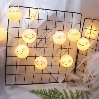 

20 LEDs Easy Install Night Lamp Kids Light String Home Decor Nursery Room Printed Party For Bedroom Battery Powered Dorm