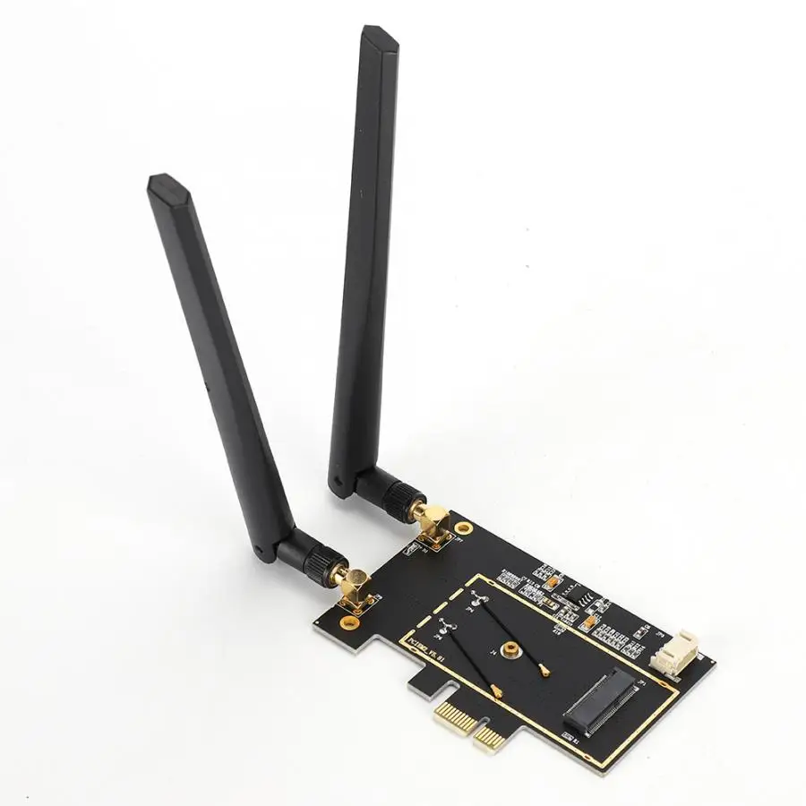 M.2 NGFF к PCI E 1X Настольный WIFI WLAN адаптер Сетевая карта конвертер для 8260 7265 1535|Сетевые