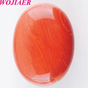 

WOJIAER Natural Red River Jaspers Gem Stones Oval Cabochon CAB No Drill Hole 30x40x8mm Jewelry Making 10PCS PU8120