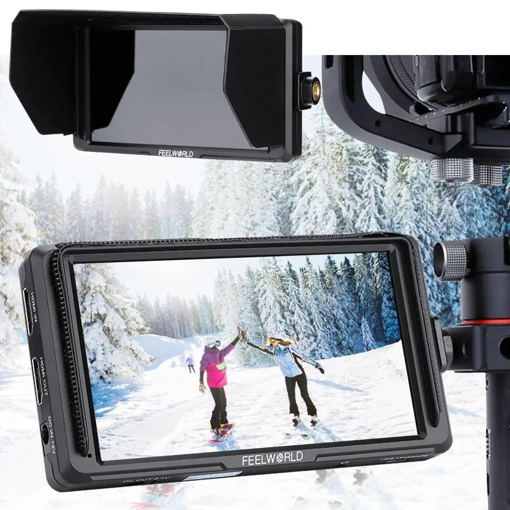 Камера Feelworld F6S Monito HDMI 5 дюймов IPS экран 4K Full HD монитор для цифровой зеркальной