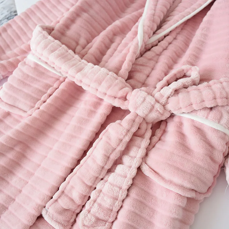 MECHCITIZ зимний женский мужской банный халат ночные рубашки фланелевые парные халаты пижамы Халат теплый халат одежда для сна домашняя одежда