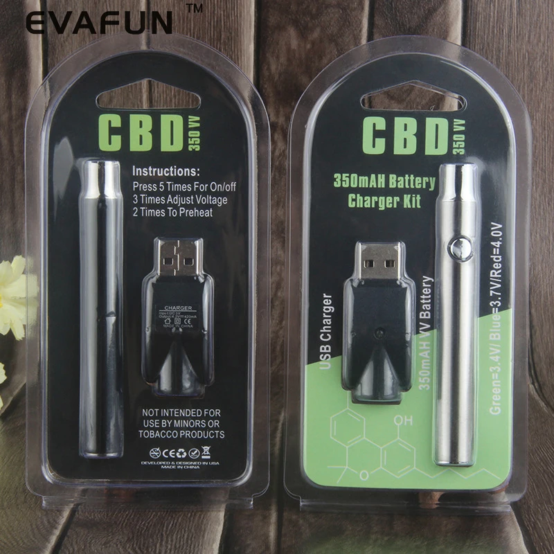 Разогревающая батарея для электронных сигарет 350mAh переменная предварительного