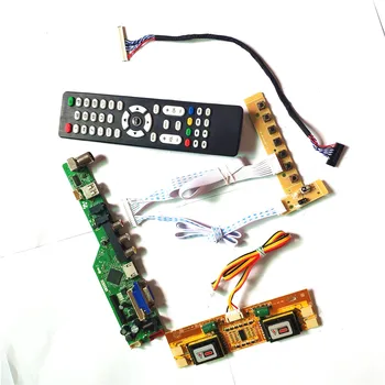 

For M170E6-L01/L02/L05 LCD panel monitor HDMI VGA USB AV RF T.V53 drive card board keyboard+Remote+Inverter LVDS 4CCFL 30Pin Kit