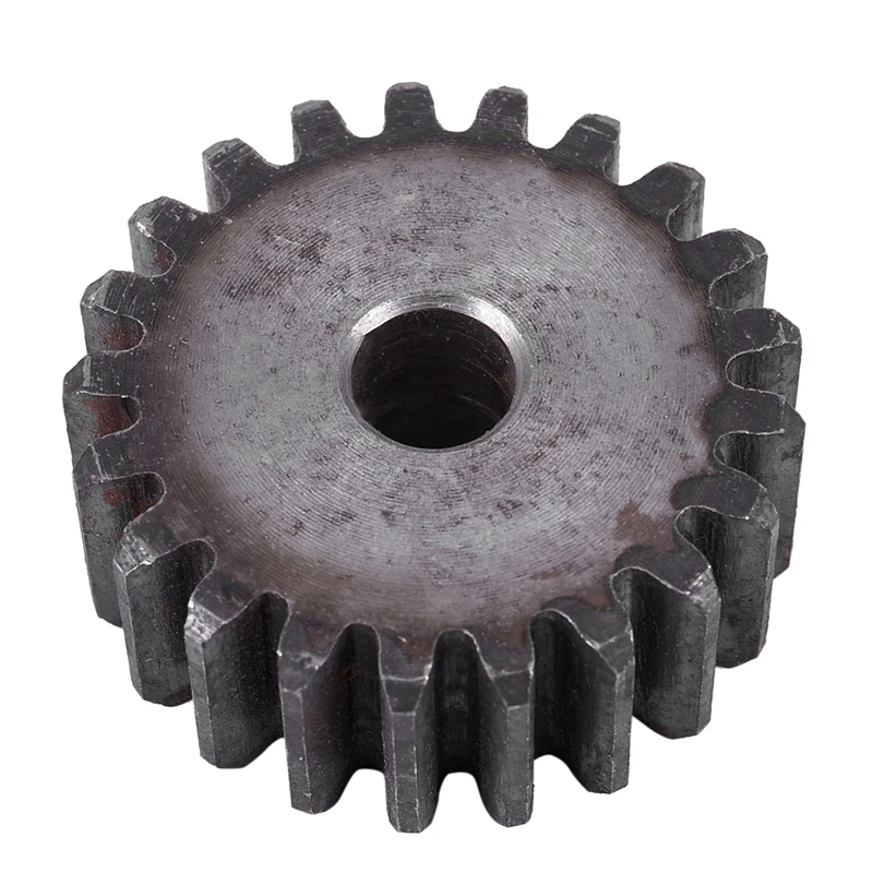 uxcell a14040900ux0382 10mmx46mmx20mm Module 2 21 Teeth Metal Straight Spur Gear Wheel Gray Stainless Steel 1.8 inches Width