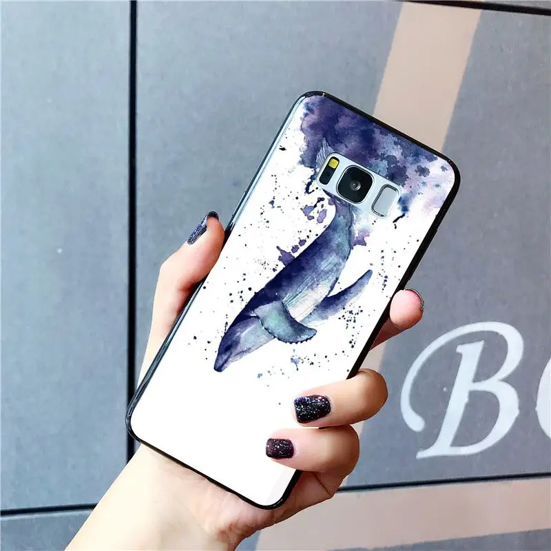 Babaite Killer Whales акварельный принт океанские животные чехол для телефона для samsung Galaxy S10E S7 Edge S9 S8 S10plus S6 S10Lite S5 M10