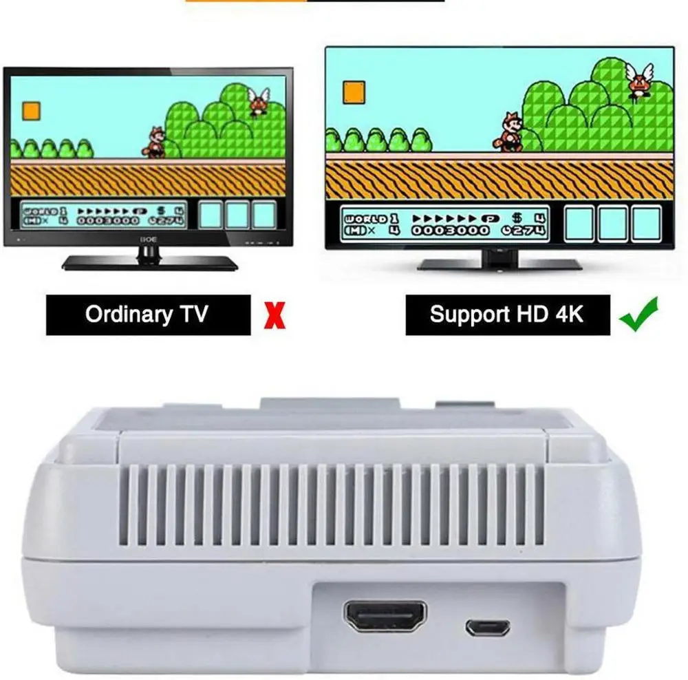 Супер Мини HD семья ретро ТВ Видео игровая консоль HDMI 8 бит встроенные 621 классические игры ручной