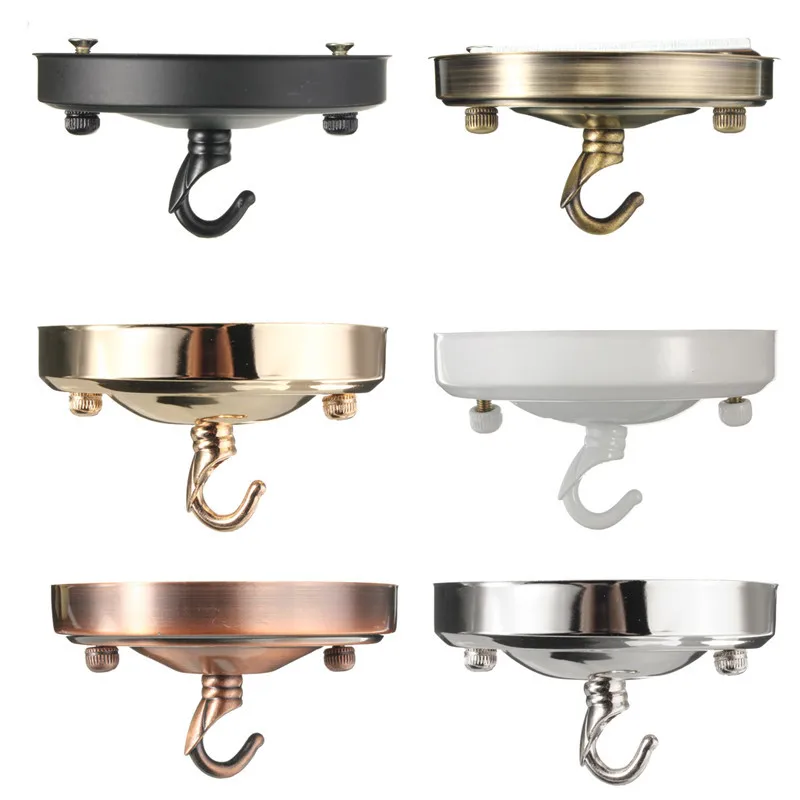 Base da Lâmpada 105mm de Diâmetro do Vintage Nova Gancho Retro Antigo Teto Subiu Suporte Placa Luz Lâmpada Lustre Acessório 5 Capas e sombras p/ luminárias