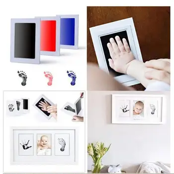 

Ink Pad Photo Frame Children's Hand Foot Prints Baby Photo Frame Fingerprint Mud Children Decoration Baby Growth Memorial Gift