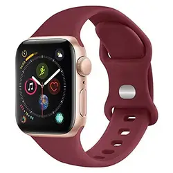 Silicone Sport Strap for Smartwatches - Versatile and Comfortable Watchband Replacement (Wine Red)