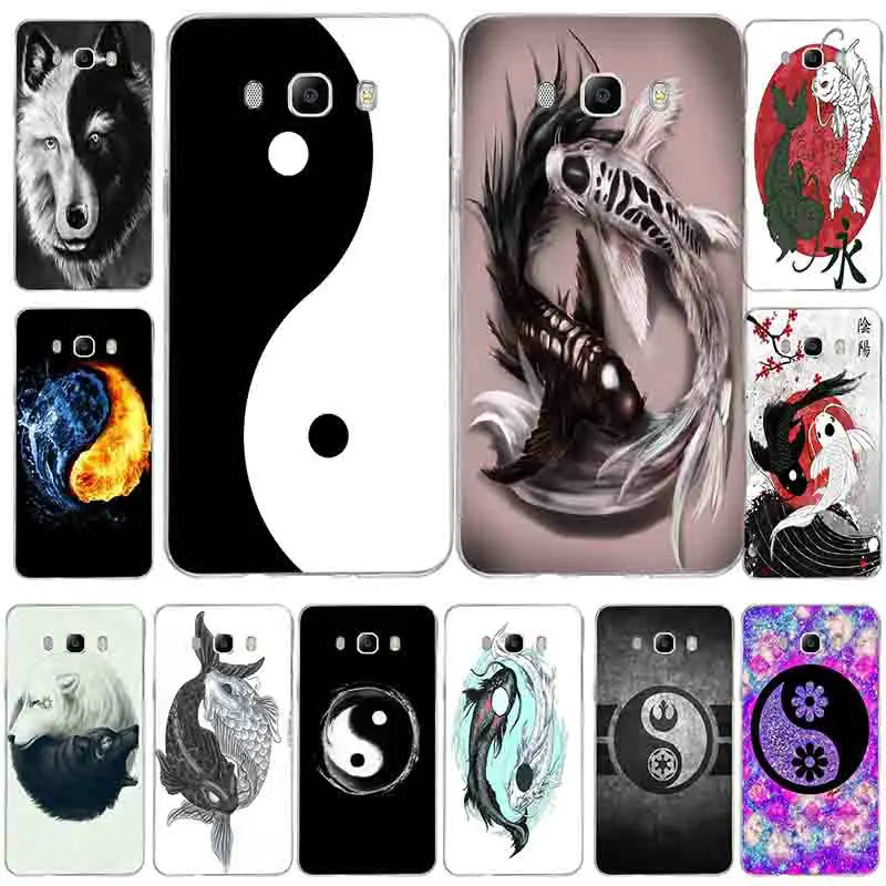Soft TPU Silicone Mobile Phone Cases For Samsung Galaxy A3 A5 A7 J1 J2 J3 J5 J7 2015 2016 2017 Shell Printing Graffiti Yin Yang | Мобильные