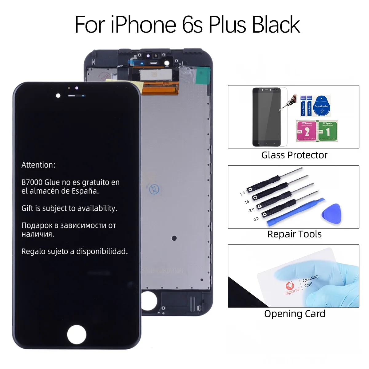 AAA OEM Дисплей для iPhone 6S LCD в сборе с тачскрином на рамке для iPhone 6 6S Plus Дисплей LCD черный белый - Цвет: for iP6S Plus Black