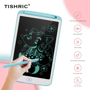 

TISHRIC Writing Tablet For Drawing Pad 10 Inch Drawing Tablet With Screen Electronic Blackboard One-Click Erase Drawing Board