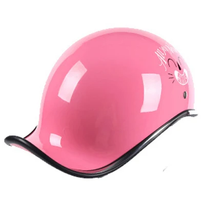 Мотоциклетный шлем с открытым лицом Ретро полушлем мотоциклетный шлем мотоциклетный гоночный внедорожный шлем Casco Moto Capac - Цвет: 01-Pink-Smile