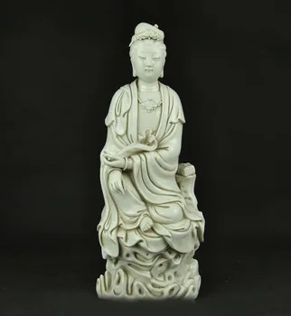 

wedding decoration 16"Rare China Dehua Porcelain Ruyi Kwan-yin Guanyin Guan Quan Yin Goddess Statue