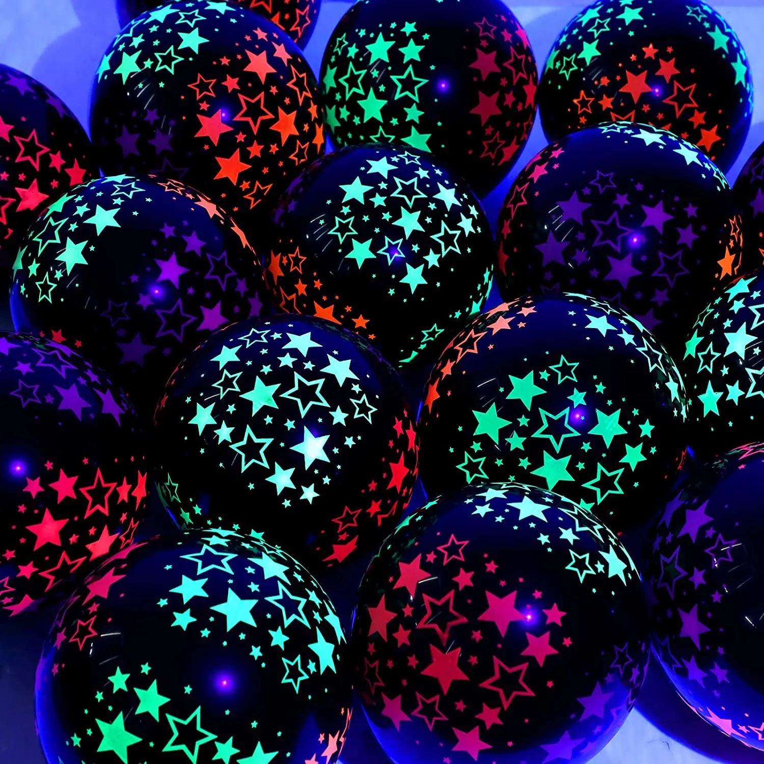 conjunto neon balões de aniversário arco uv brilhante blacklight látex globos neon balões guirlanda para festa de aniversário decoração suprimentos