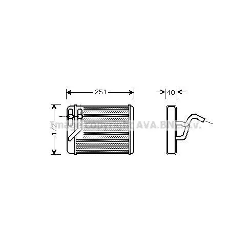 Радиатор печки Hyundai Trajet All 99 AVA QUALITY COOLING HY6120
