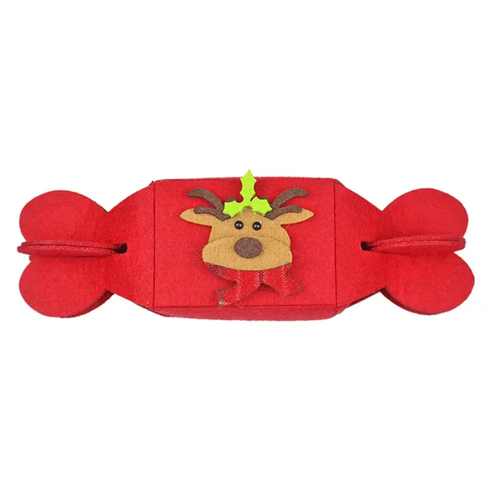 Christmas Festive Candy Bag Folding Candy Gift Bags Creative Non-Woven Pouch for Christmas Gift Bags Decorations Atmosphere NEW - Цвет: C