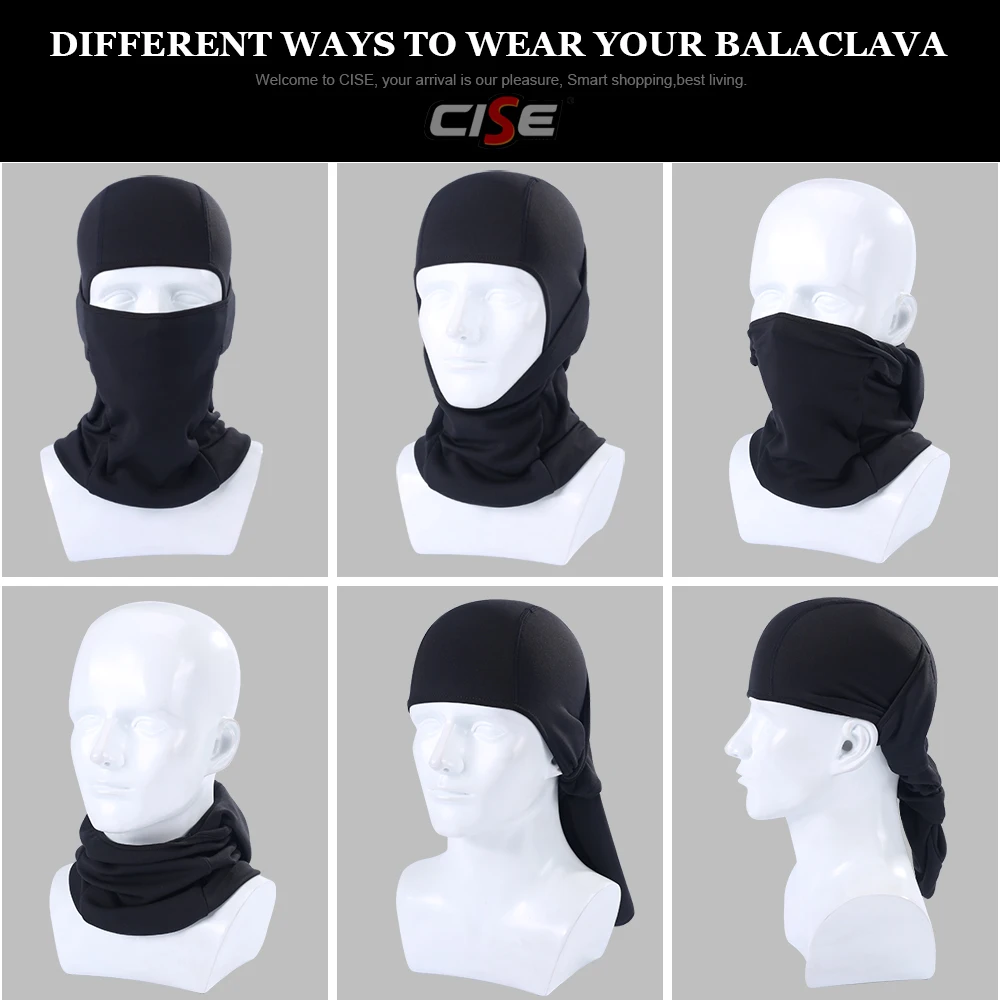 Мотоциклетная Балаклава полная маска для лица Гибкая теплая подкладка шлема