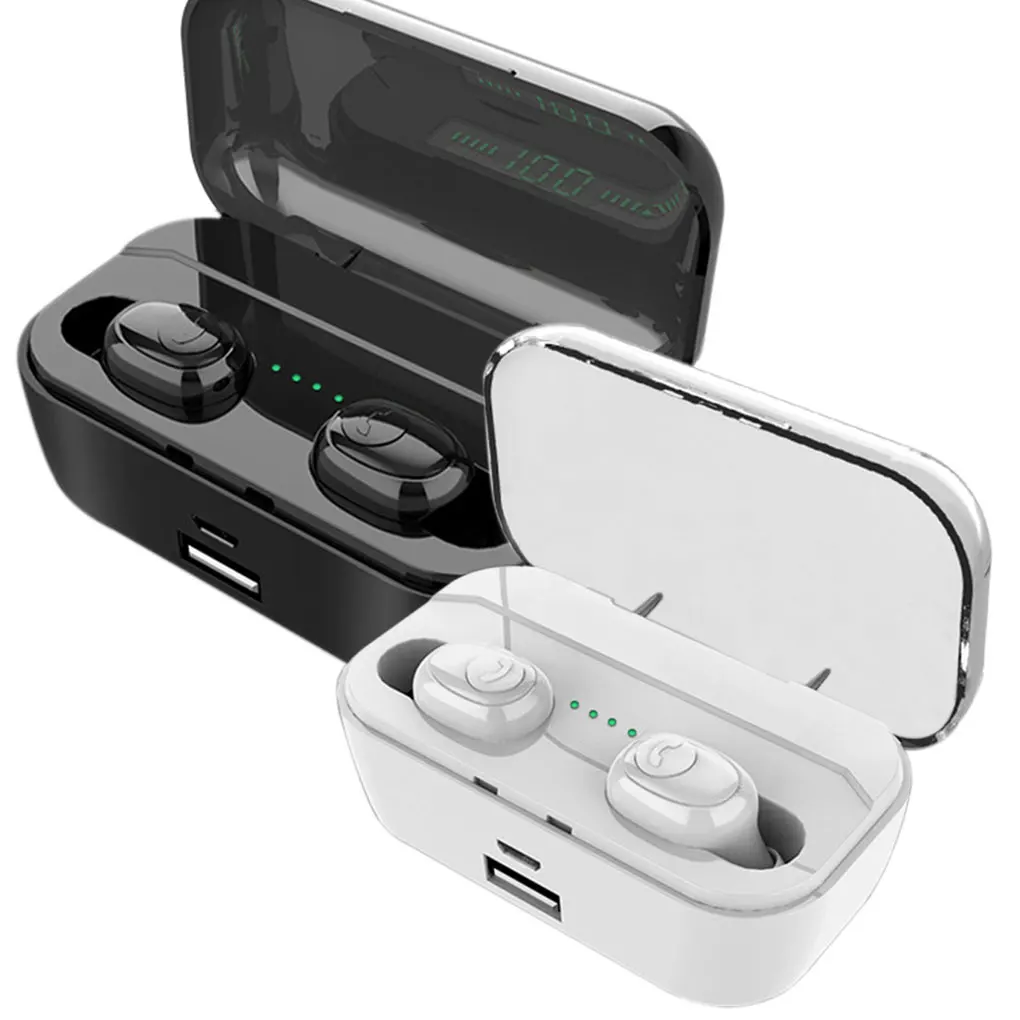 G6S Bluetooth 5,0 наушники 8D стерео беспроводные наушники гарнитура Мини водонепроницаемый в уши светодиодный дисплей наушники гарнитура с 3500 мАч