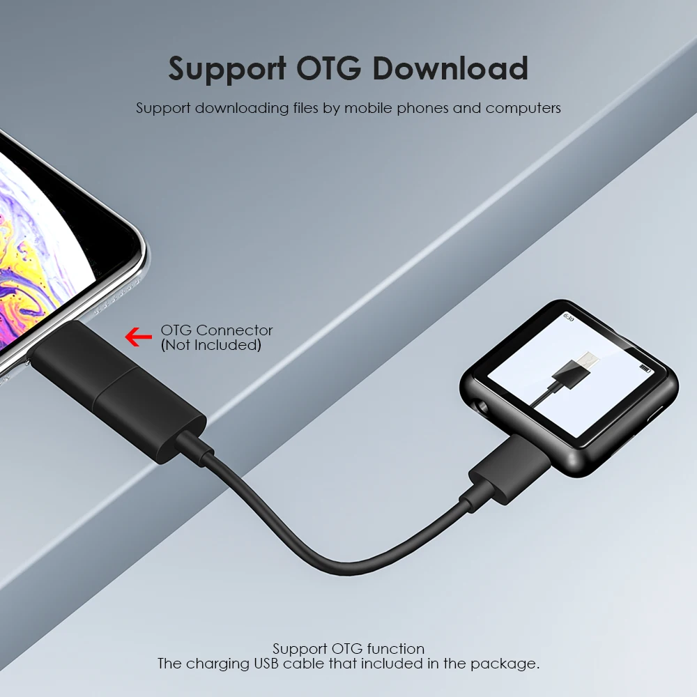Qosea браслет HiFi MP3 плеер Bluetooth без потерь 8 Гб бегущий клип воспроизводительный музыкальный плеер портативный металлический аудио плеер электронная книга
