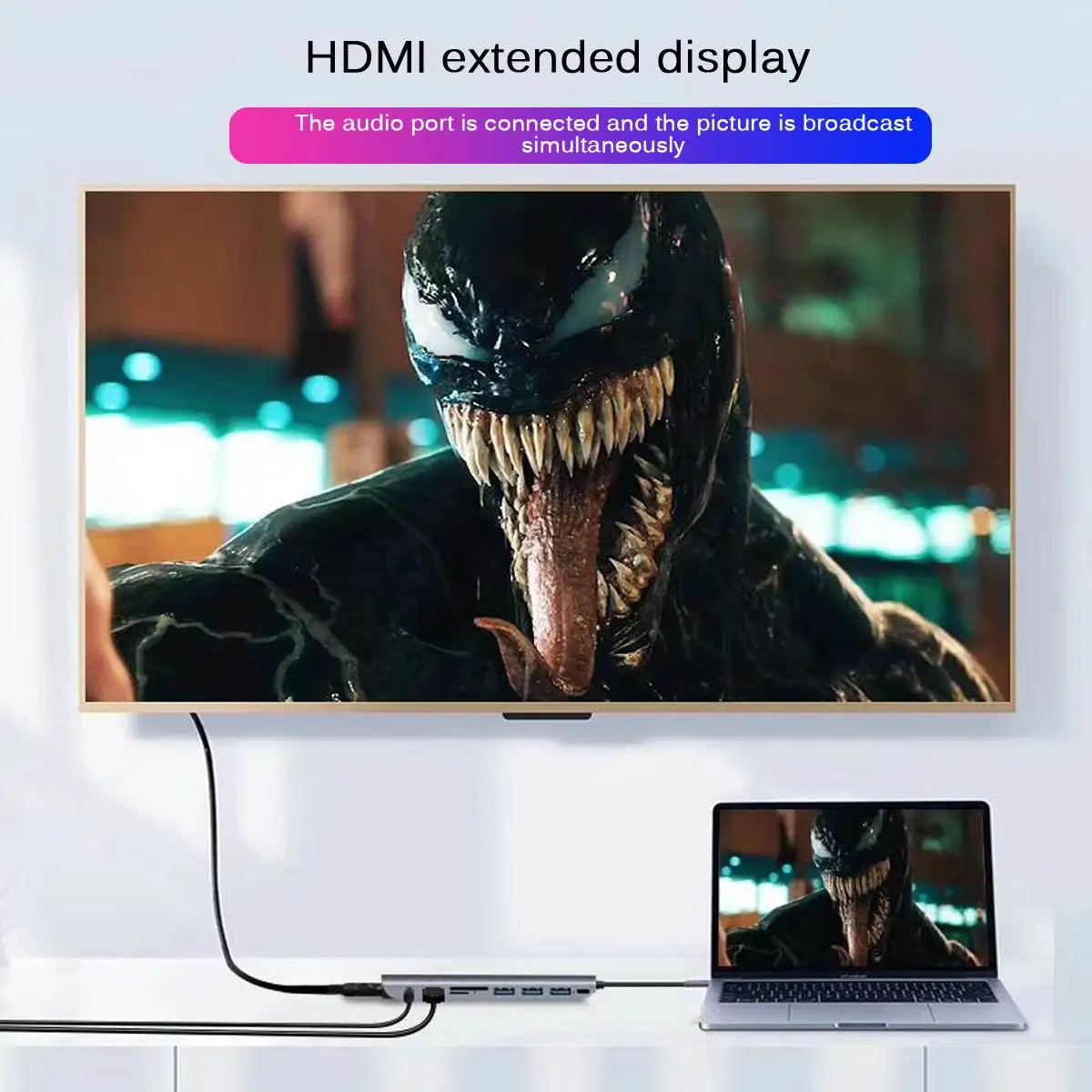 Многофункциональный кард-ридер тип-c конвертер 9 в 1 VGA аудио порт HDMI TF карта SD карта USB3.0