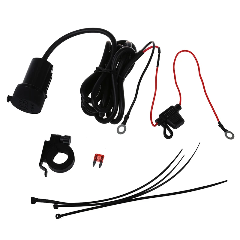 5V 2.1A двойное зарядное устройство USB адаптер для Moto rcycle Black [Electronica]