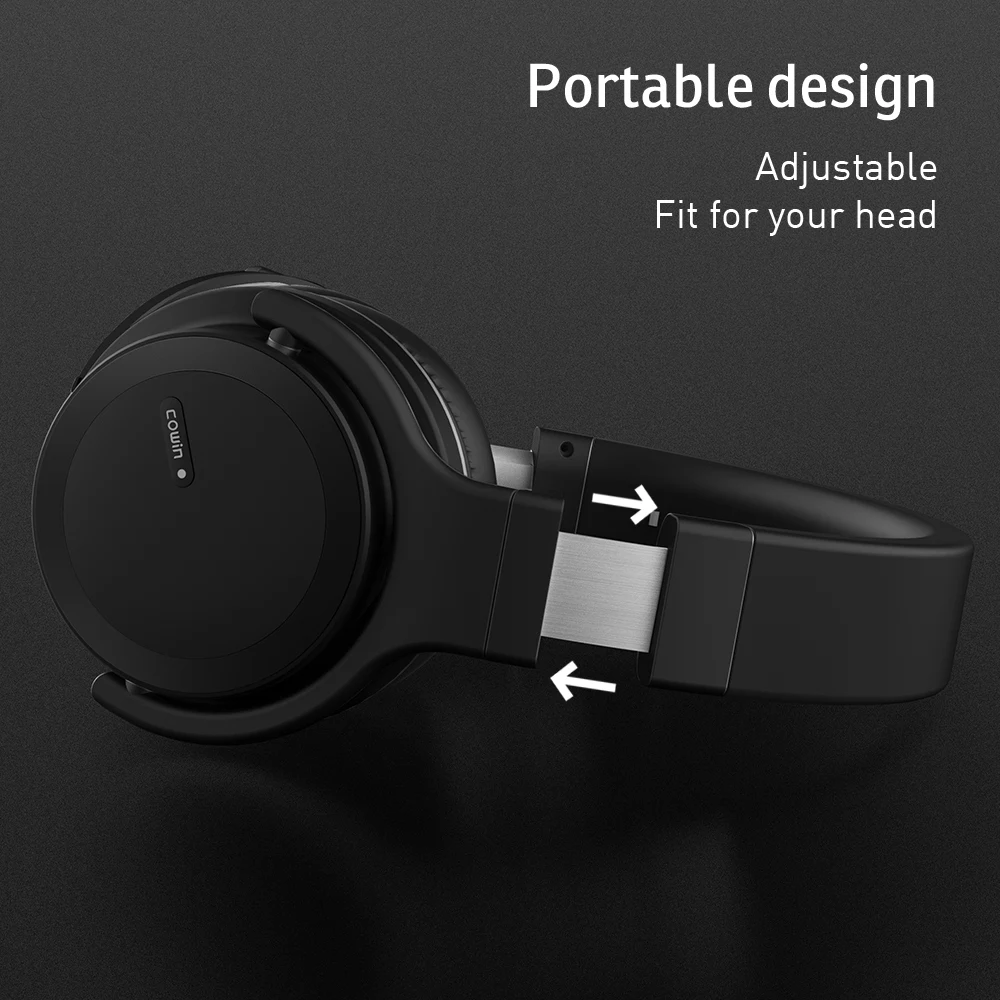 Cowin E7 ACE ANC Bluetooth наушники HiFi беспроводная гарнитура активные шумоподавляющие наушники стерео глубокий бас повязка на голову наушники