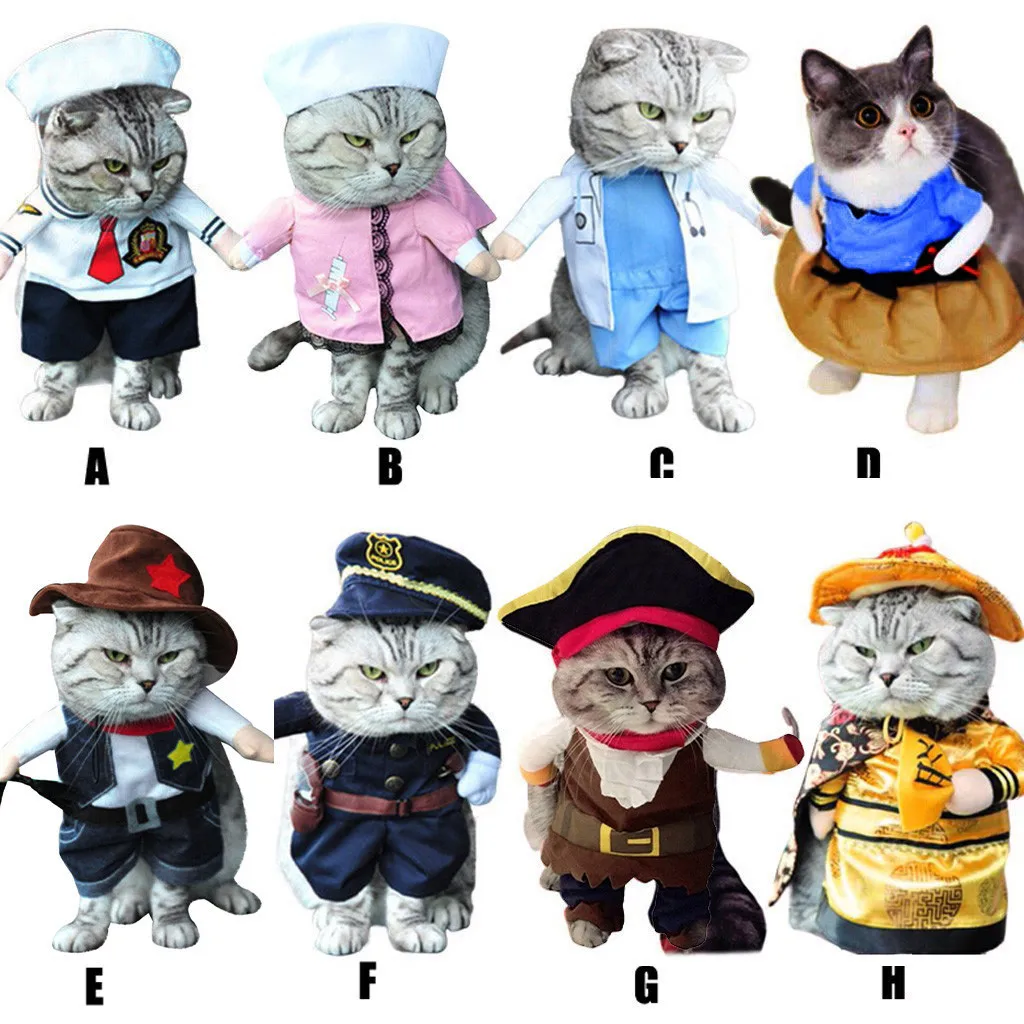 Смешная костюм зимний костюм для кошки, собаки одежда платье одежда ДОКТОР полицейский ковбойские костюмы Костюмы платье одежда Косплэй# R5