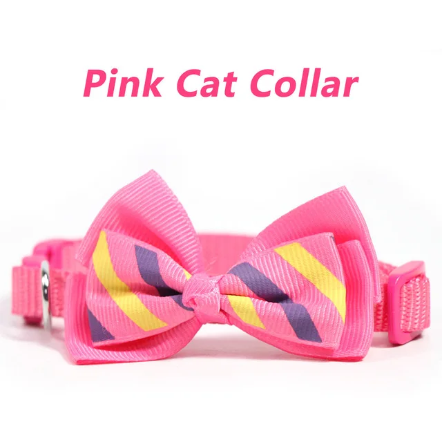 Pink Cat Collar Ошейник для маленькой собаки котята, регулируемый ошейник для питомца, быстросъемное милое ожерелье, ошейник для чихуахуа, ошейник для питомца MP0038 - Цвет: Pink Cat Collar