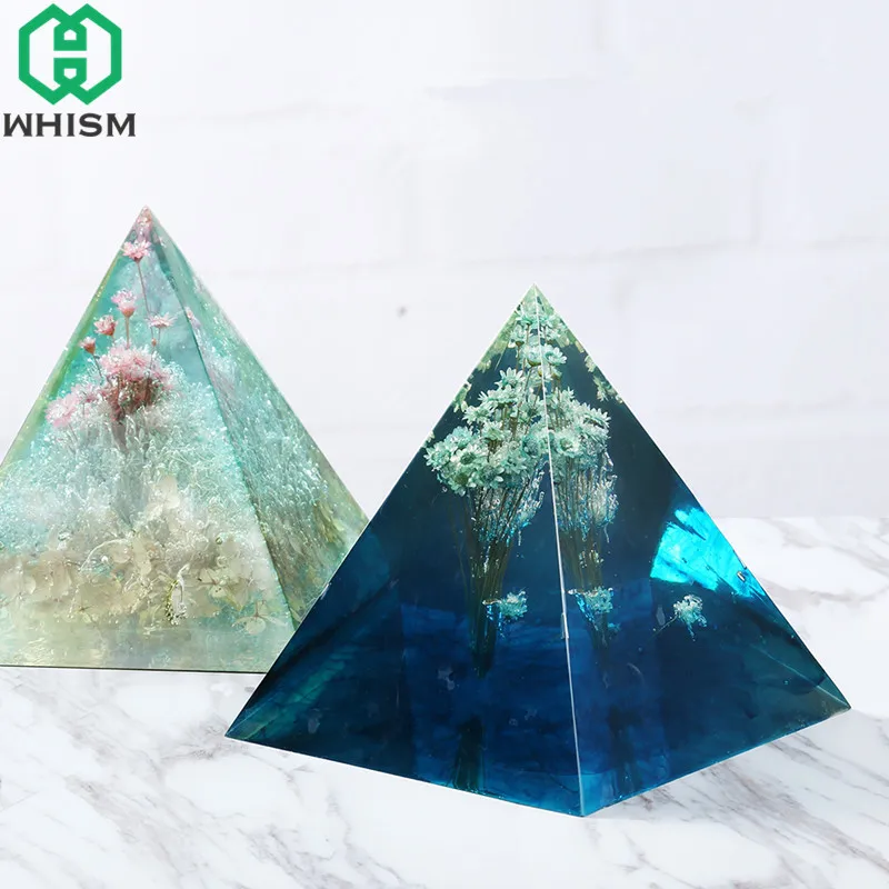 1piece DIY Pyramid Epoxy Mould Transparent Clay Molds Resin Decorative Craft Jewelry Making Mold for Beads | Дом и сад