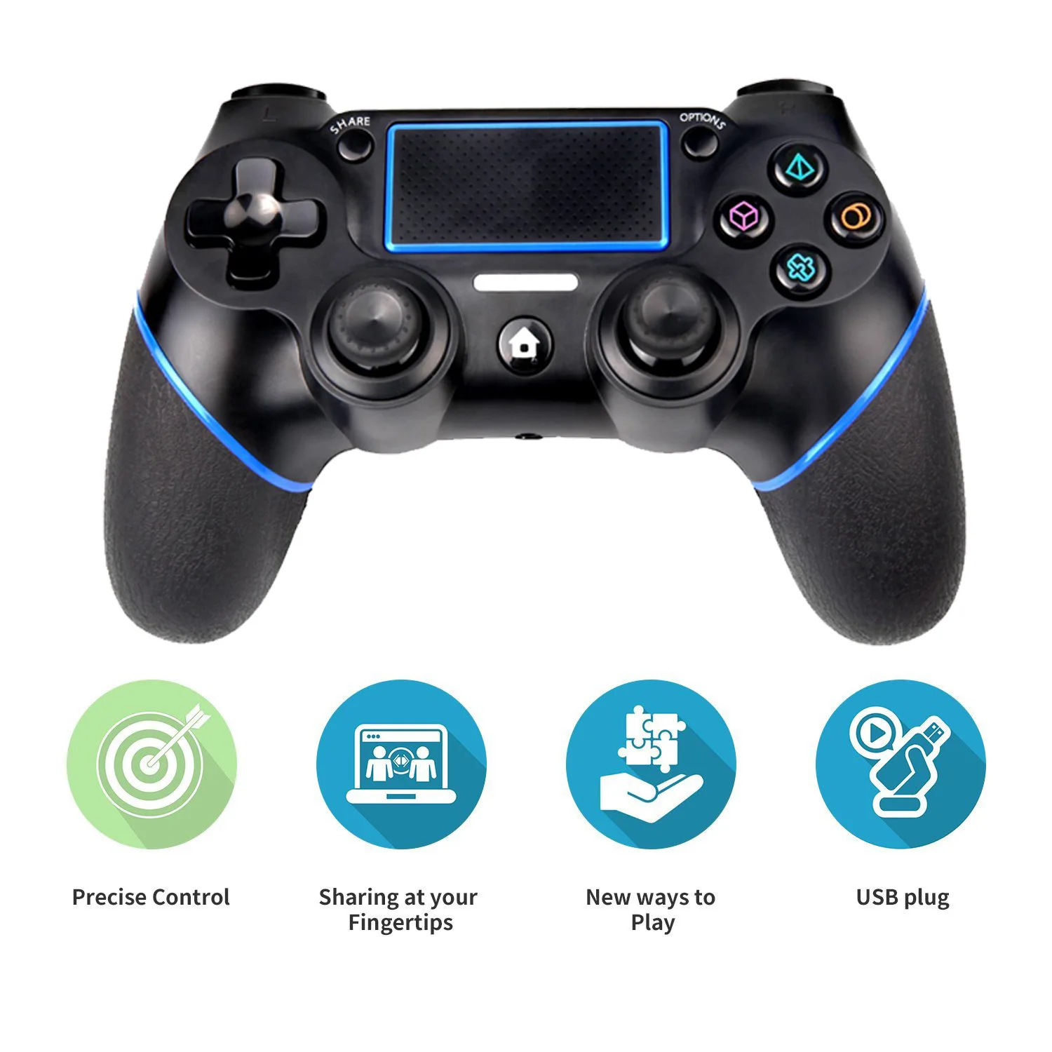 Беспроводной контроллер для Playstation 4 PS4 контроллер Bluetooth геймпад джойстик для консоли PS4