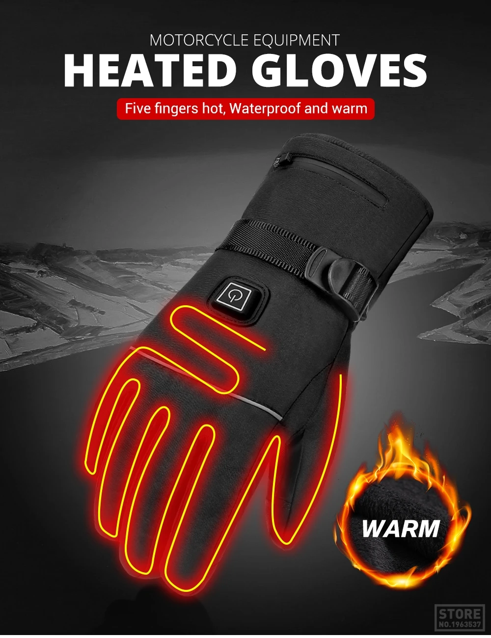 HEROBIKER Мотоциклетные Перчатки Водонепроницаемый с подогревом Guantes Сенсорный экран Батарея приведенный в действие Мотогонки Ездовые перчатки зимние