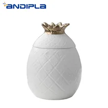 Креативный ананас керамическая емкость для хранения чая кофе в зернах орех, конфета коробка еда Герметичная Бутылка Контейнер кухня Органайзер Домашний декор