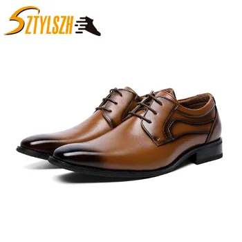 

Gentlemen Classic Luxury Retro Shoes England Trend Leisure Leather Shoes Breathable For Male Footwear Loafers Flats Dress Shoes