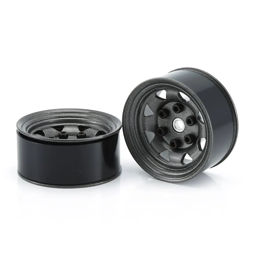 4 ступицы Metalen Velg Beadlock Wiel Hub 1,55 дюймов RC Авто алюминий Zwart Velg voor 1/10 RC Гусеничный Авто модель Speelgoed