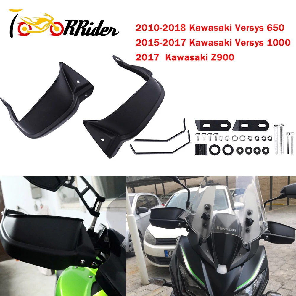 Motorcycle Handguard Brake Clutch Protector for Kawasaki Versys 650 1000 LT Z900 ZR900 2010 2011 2012 2013 2014 2015 2016 2017 Plastic Black Versys650 Versys1000 Hand Guard