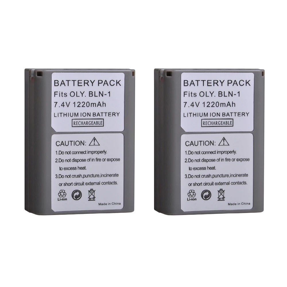 1220 мА/ч, BLN-1 PS BLN1 PS-BLN1 Батарея для цифровой камеры Olympus OM-D E-M1 E-M5 Mark II PEN-F E-P5 EM1 EM5 PENF EP5 - Цвет: 2 battery