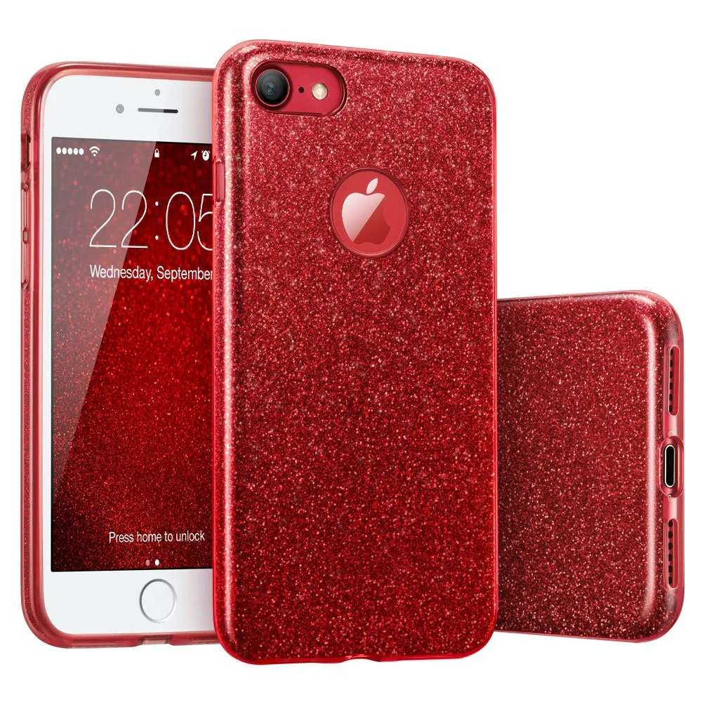 

YOACHEY Sparkle Bling Glitter Case for iphone X XS MAX XR Shinning Cover for iphone 7 8 6 S 6S Plus Girls Women Protective Case